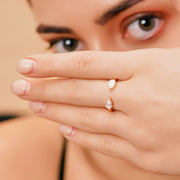 0.81 CTW Toi Et Moi Pear Lab-Grown Diamond Ring in 14K Yellow Gold – IGI Certified